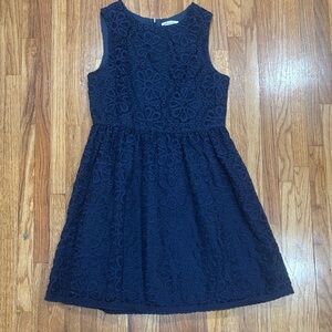 johnnie-O Navy Floral Lace Kids Dress